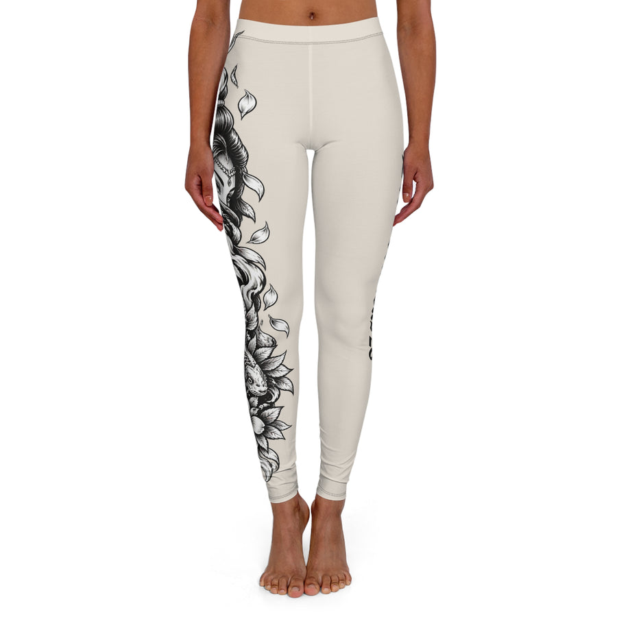 DC 28 Cream Casual Leggings