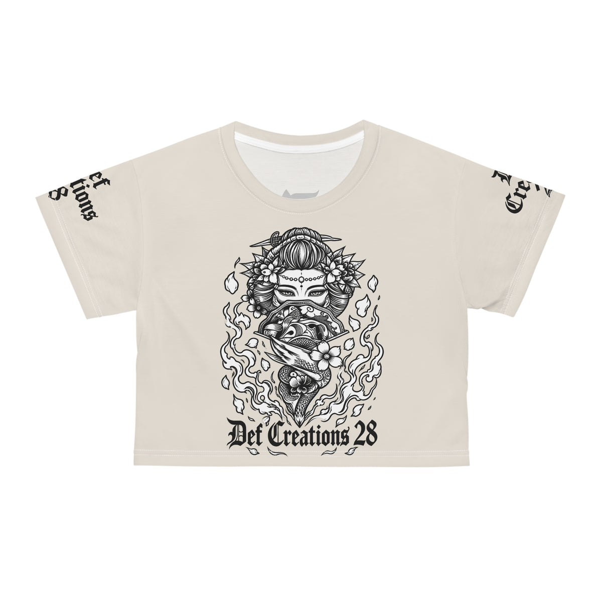 DC 28 Cream Crop Tee