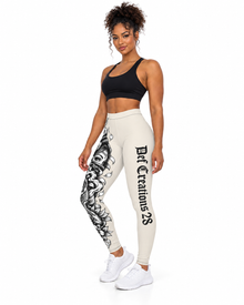 DC 28 Cream Casual Leggings